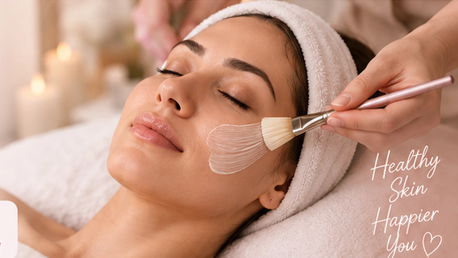 Relaxing beauty facial treatment