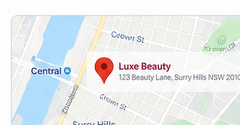 Map showing Luxe Beauty in Surry Hills