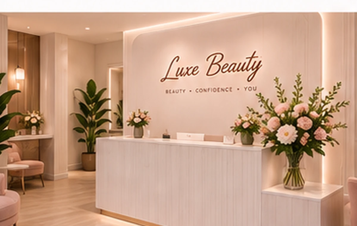 Luxe Beauty salon reception